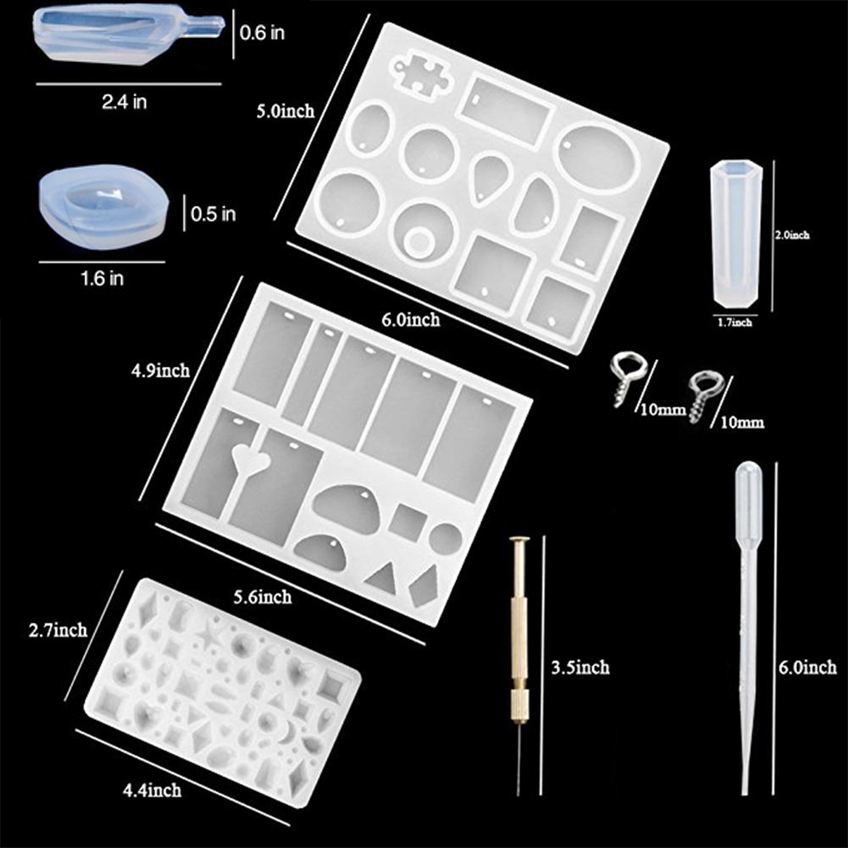 77Pcs-Resin-Jewery-Making-Tools-Silicone-Mold-Making-Jewelry-Pendant-Craft-DIY-Set-1394066-4