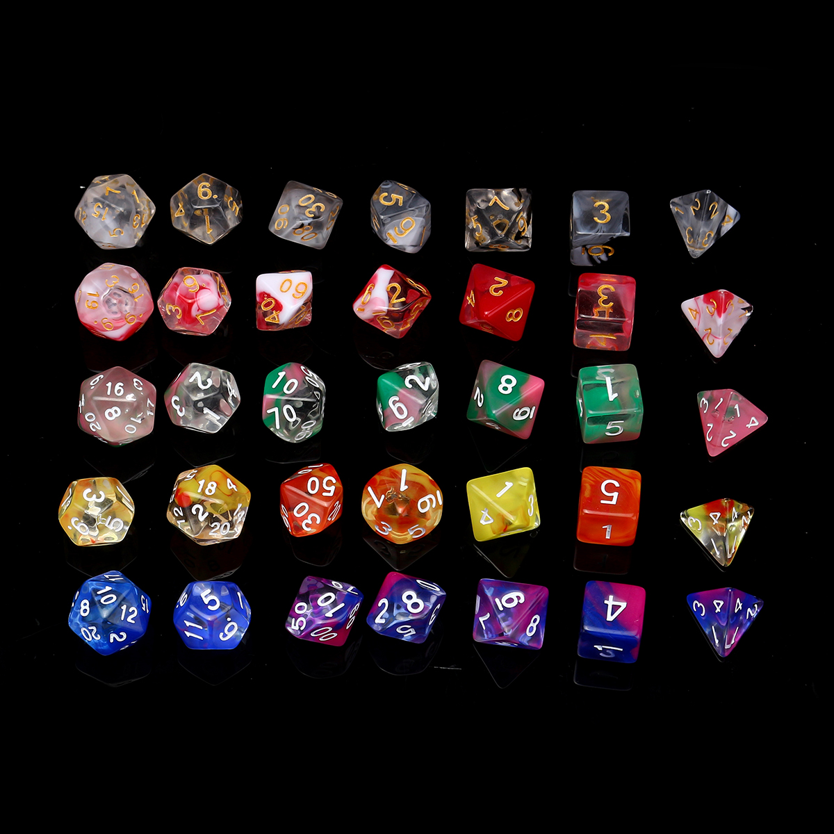 7Pcs-Glitter-Clear-Polyhedral-Dice-Resin-Dices-Set-Role-Playing-Board-Party-Table-Game-Gift-1818684-3