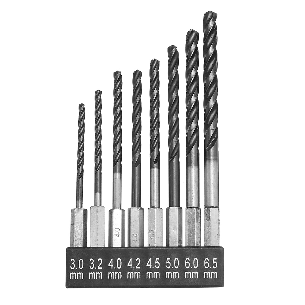 8Pcs-Twist-Drill-Bit-Hexagonal-30-65mm-High-Speed-Steel-Stainless-TiALN-Coated-1810380-5