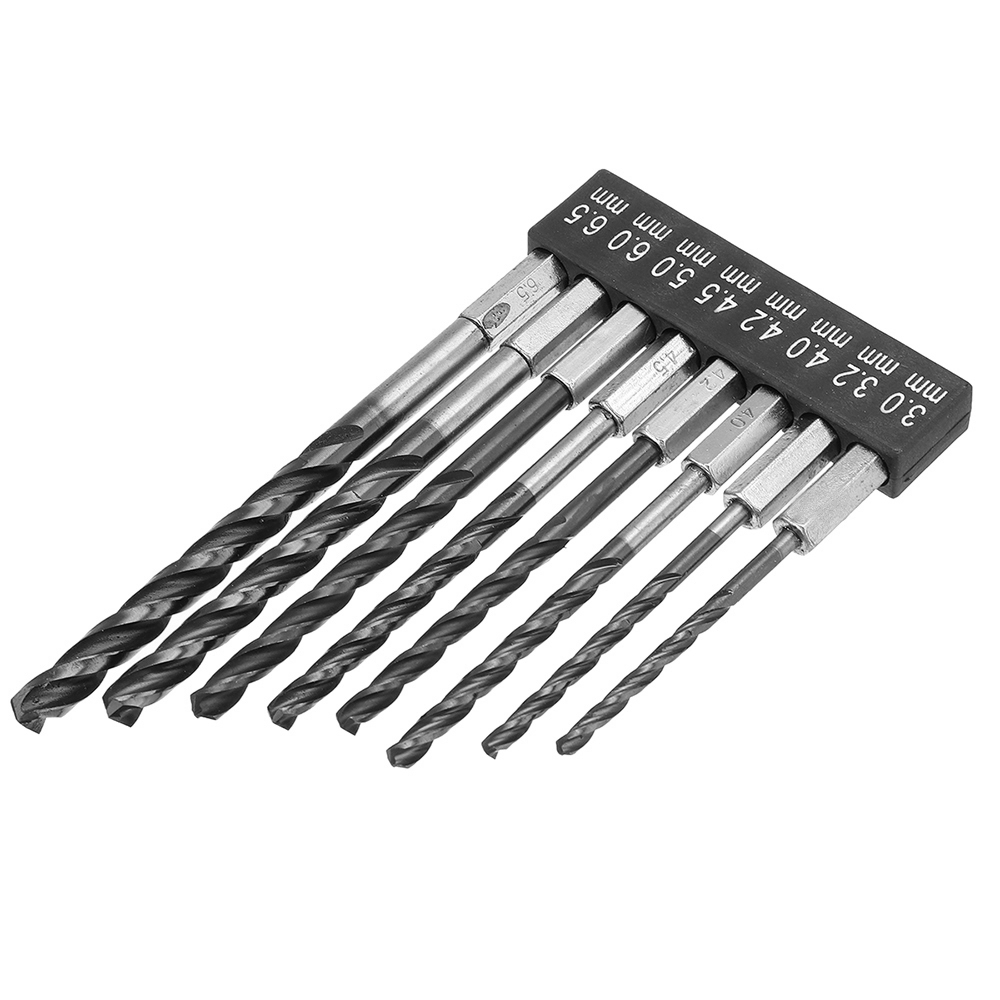 8Pcs-Twist-Drill-Bit-Hexagonal-30-65mm-High-Speed-Steel-Stainless-TiALN-Coated-1810380-7