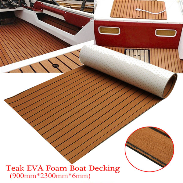 900x2300x6mm-EVA-Foam-Teak-Brown-With-Black-Line-Faux-Teak-Boat-Decking-Sheet-1187293-8