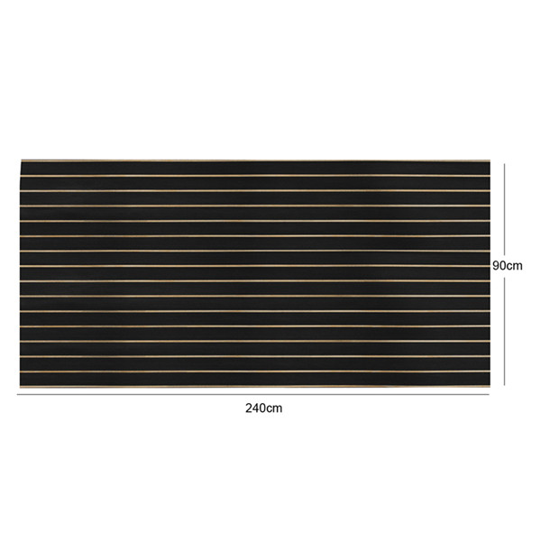 90cmx240cmx6mm-Black-with-Yellow-Line-EVA-Foam-Marine-Flooring-Faux-Teak-Boat-Decking-Sheet-1240533-1