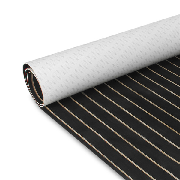 90cmx240cmx6mm-Black-with-Yellow-Line-EVA-Foam-Marine-Flooring-Faux-Teak-Boat-Decking-Sheet-1240533-7