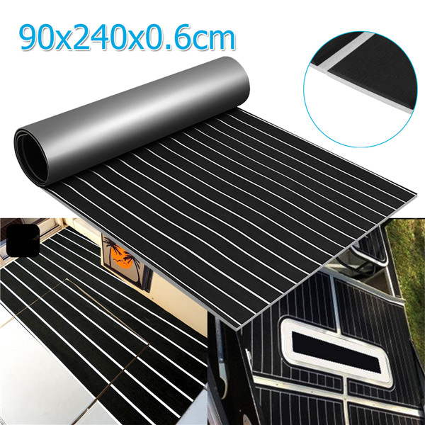 90x240cm-Blcak-with-White-EVA-Foam-Teak-Boat-Flooring-Sheet-Yacht-Synthetic-Teak-Decking-Pad-1275515-1