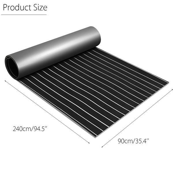 90x240cm-Blcak-with-White-EVA-Foam-Teak-Boat-Flooring-Sheet-Yacht-Synthetic-Teak-Decking-Pad-1275515-3