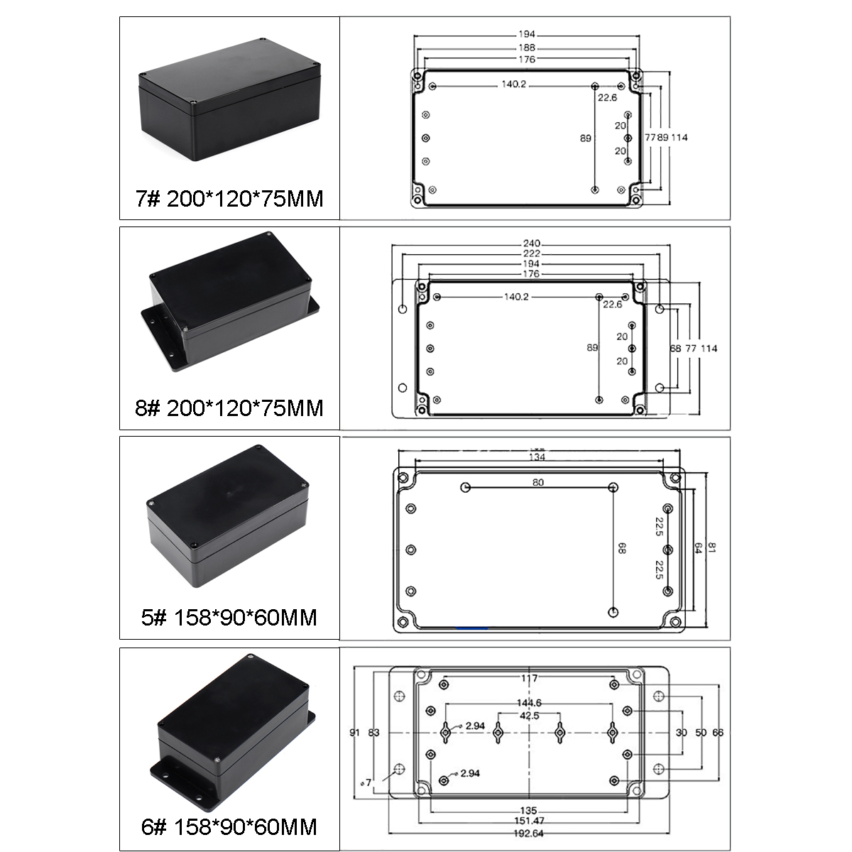 ABS-Enclosure-Box-Electronics-Components-Project-Hobby-Case-With-Screws-1672428-3