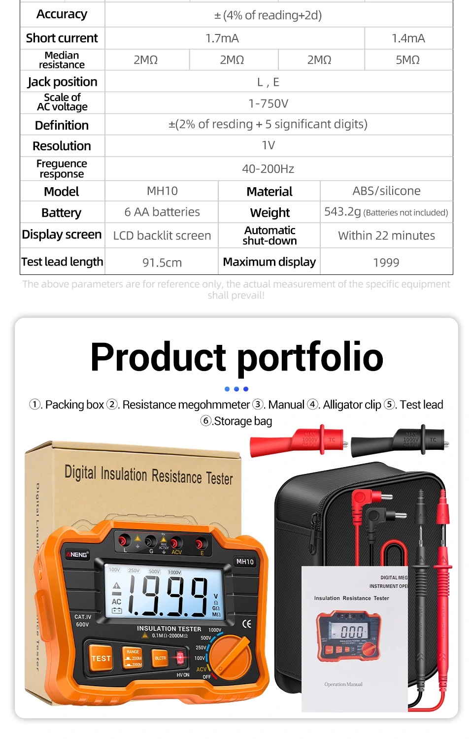 ANENG-MH10-01MOmega1999MOmega-Digital-Megohmmeter-1002505001000V-Insulation-Earth-Ground-Resistance--1942981-11