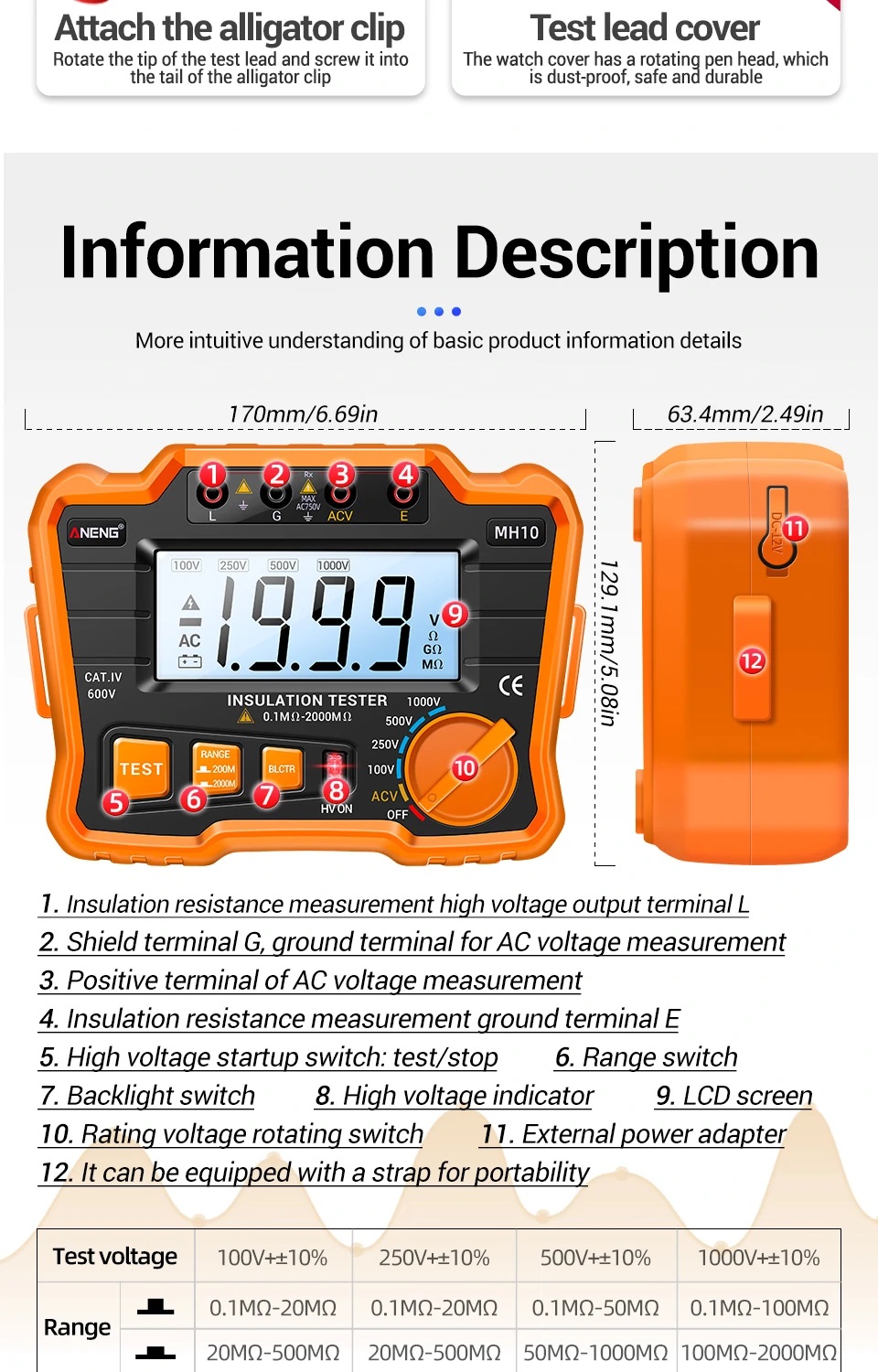 ANENG-MH10-01MOmega1999MOmega-Digital-Megohmmeter-1002505001000V-Insulation-Earth-Ground-Resistance--1942981-10