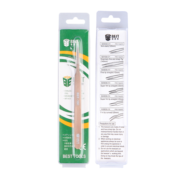 BEST-BST-13C-Anti-magnetic-Anti-acid-Stainless-Steel-Flat-head-Color-Coated-Tweezer-For-Mobile-Phone-1363156-7