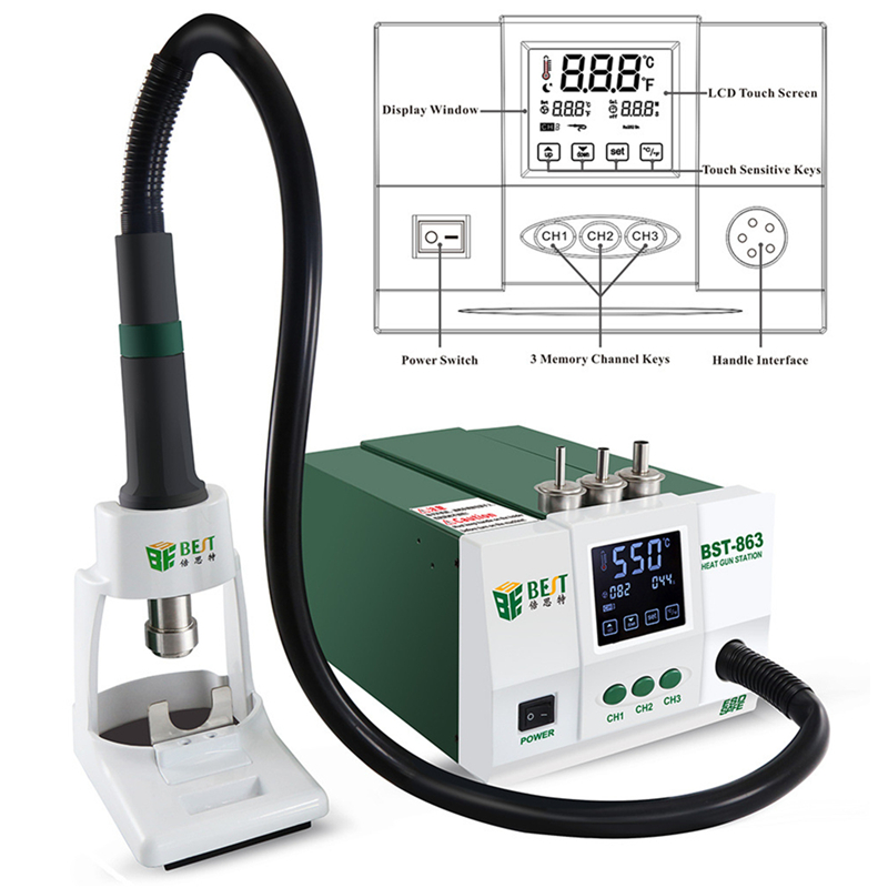 BEST-BST-863-1200W-220V110V-Intelligent-LCD-Touch-Screen-Heat-Air-SMD-Rework-Station-1431173-3