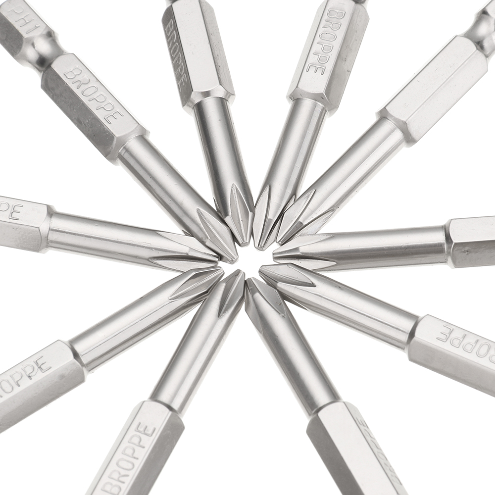 BROPPE-10pcs-PH1-14-Inch-Hex-Shank-50mm-Magnetic-Phillips-Screwdriver-Bits-Set-1421709-3