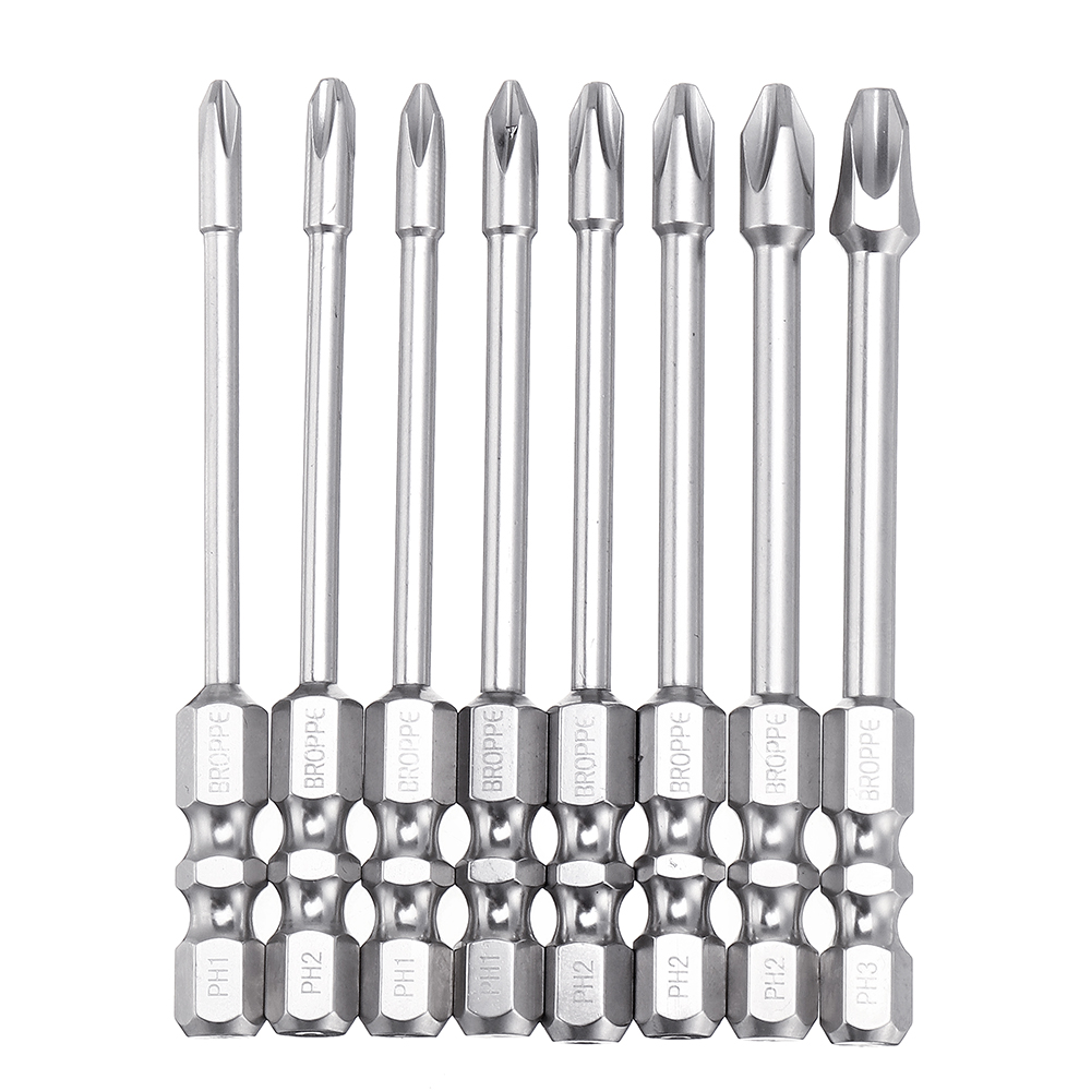 BROPPE-8Pcs-75mm100mm-Length-Impact-Phillips-Screwdriver-Bit-High-Torque-Cross-Screwdriver-Bit-S2-St-1724760-9