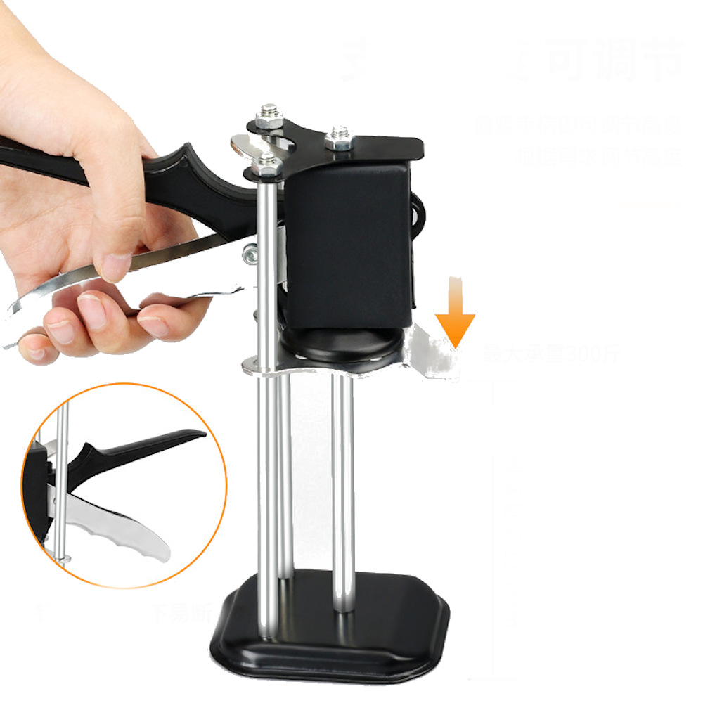 Black-Metal-Plastic-Handle-SingleThree-Column-Round-Bottom-Height-Adjuster-Manual-Lifting-Positionin-1815464-1