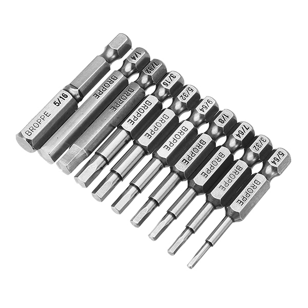 Broppe-10pcs-SAE-564-516-Inch-Hex-Head-Screwdriver-Bit-14-Inch-Hex-Shank-Magnetic-Screwdriver-Bit-1218863-1