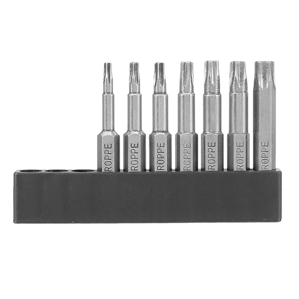 Broppe-7Pcs-50mm-Length-Star-Magnetic-Screwdriver-Bits-T10-T40-14-Hex-Shank-Screwdriver-Set-1153946-4