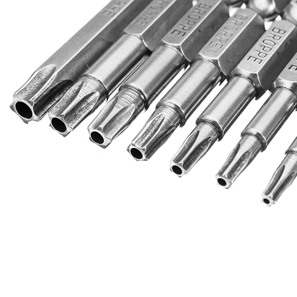 Broppe-7Pcs-50mm-Length-Star-Magnetic-Screwdriver-Bits-T10-T40-14-Hex-Shank-Screwdriver-Set-1153946-6