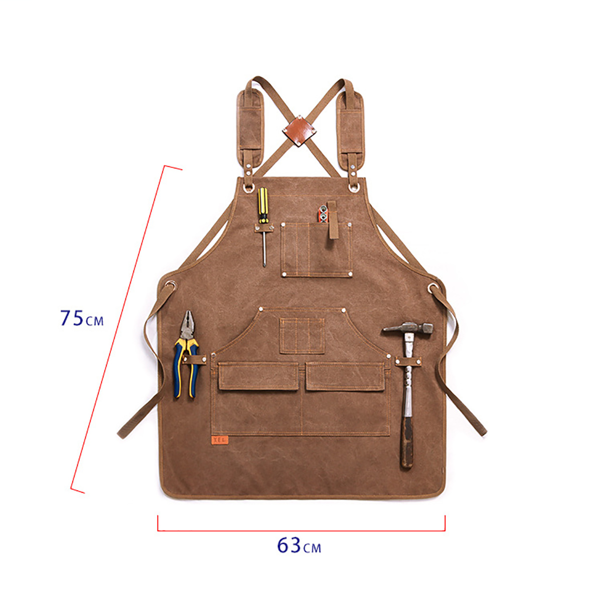 Canvas-Woodworking-Apron-Shop-Apron-Pockets-Waxed-Wax-Cloth-Waterproof-Apron-Chef-Tool-Storage-1756304-3