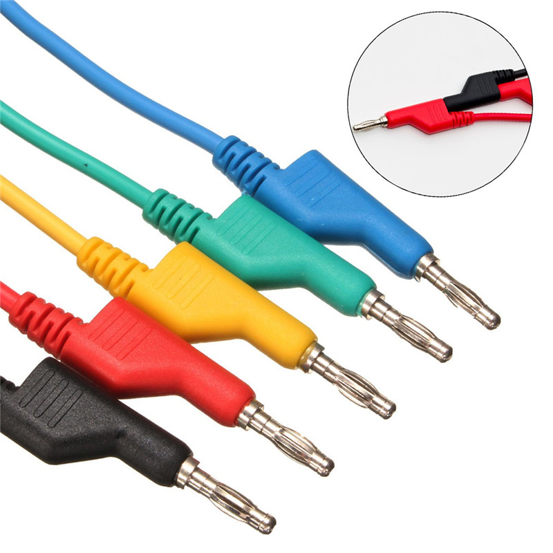 DANIU-5Pcs-1M-4mm-Silicone-Banana-Plug-to-Crocodile-Alligator-Clip-Test-Probe-Lead-Wire-Cable-1955476-5
