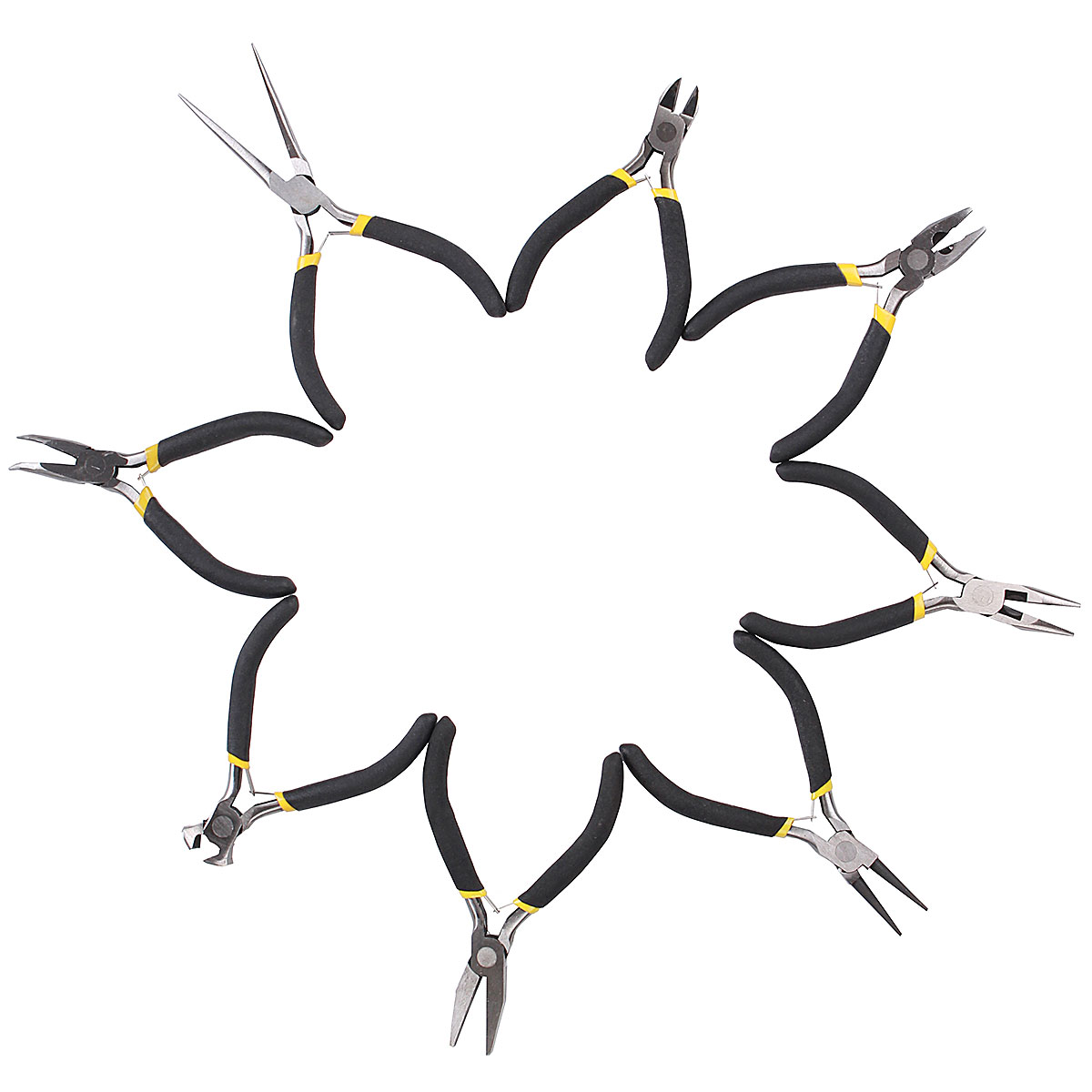 DANIU-8Pcs-Round-Beading-Nose-Pliers-Wire-Side-Cutters-Pliers-Tools-Set-1042930-1