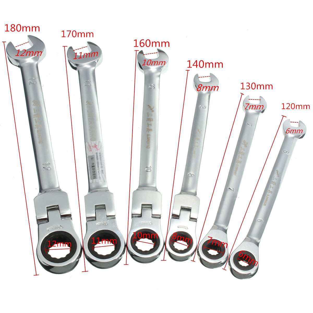 DANIU-Flexible-Pivoting-Head-Ratchet-Combination-Spanner-Wrench-Garage-Metric-Tool-6-Size-1191093-1