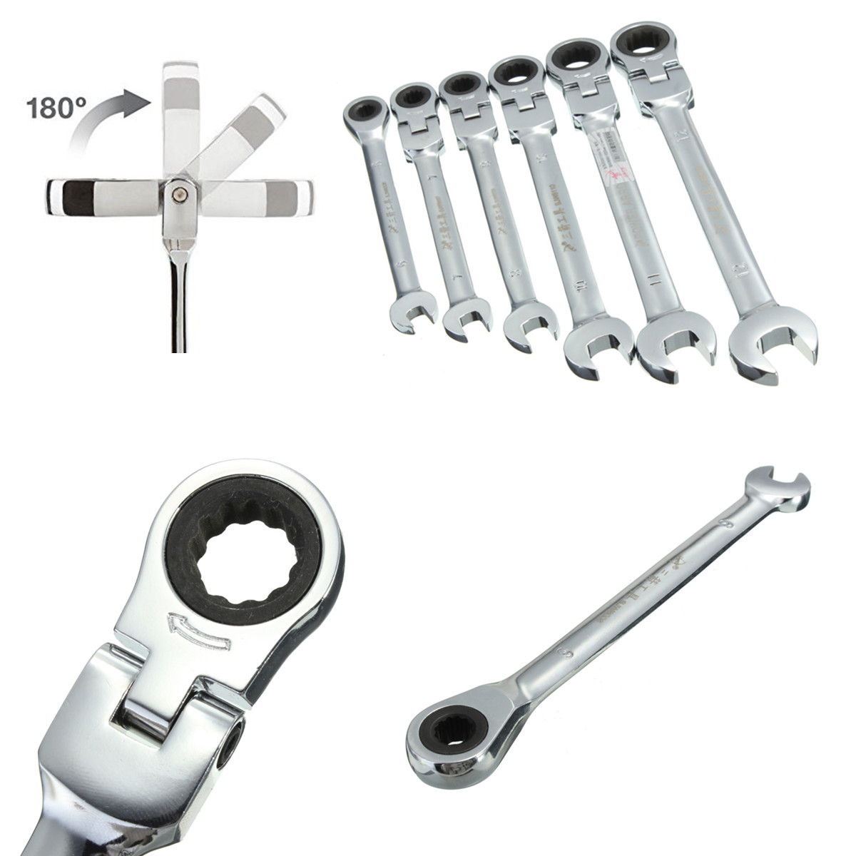DANIU-Flexible-Pivoting-Head-Ratchet-Combination-Spanner-Wrench-Garage-Metric-Tool-6-Size-1191093-6