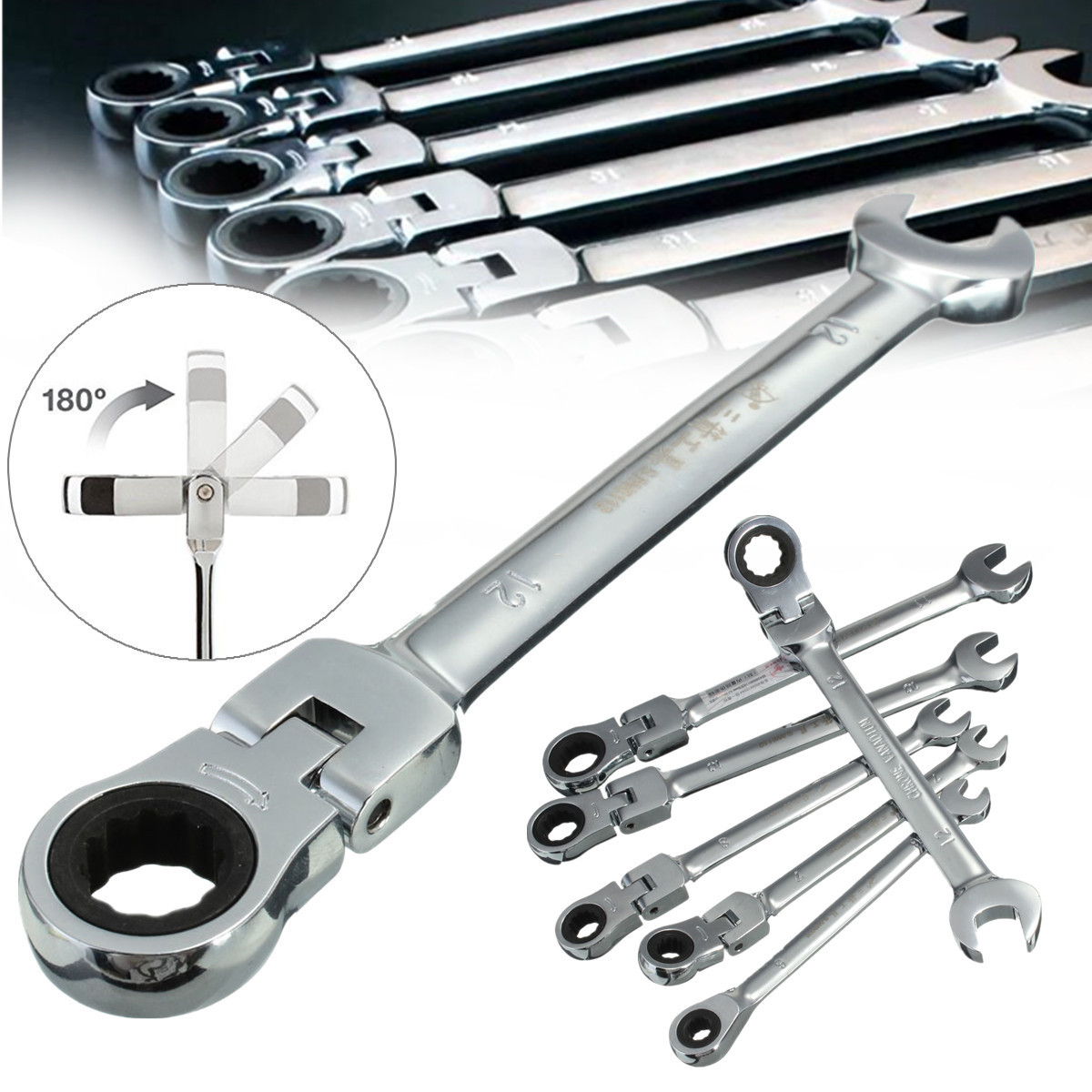 DANIU-Flexible-Pivoting-Head-Ratchet-Combination-Spanner-Wrench-Garage-Metric-Tool-6-Size-1191093-7