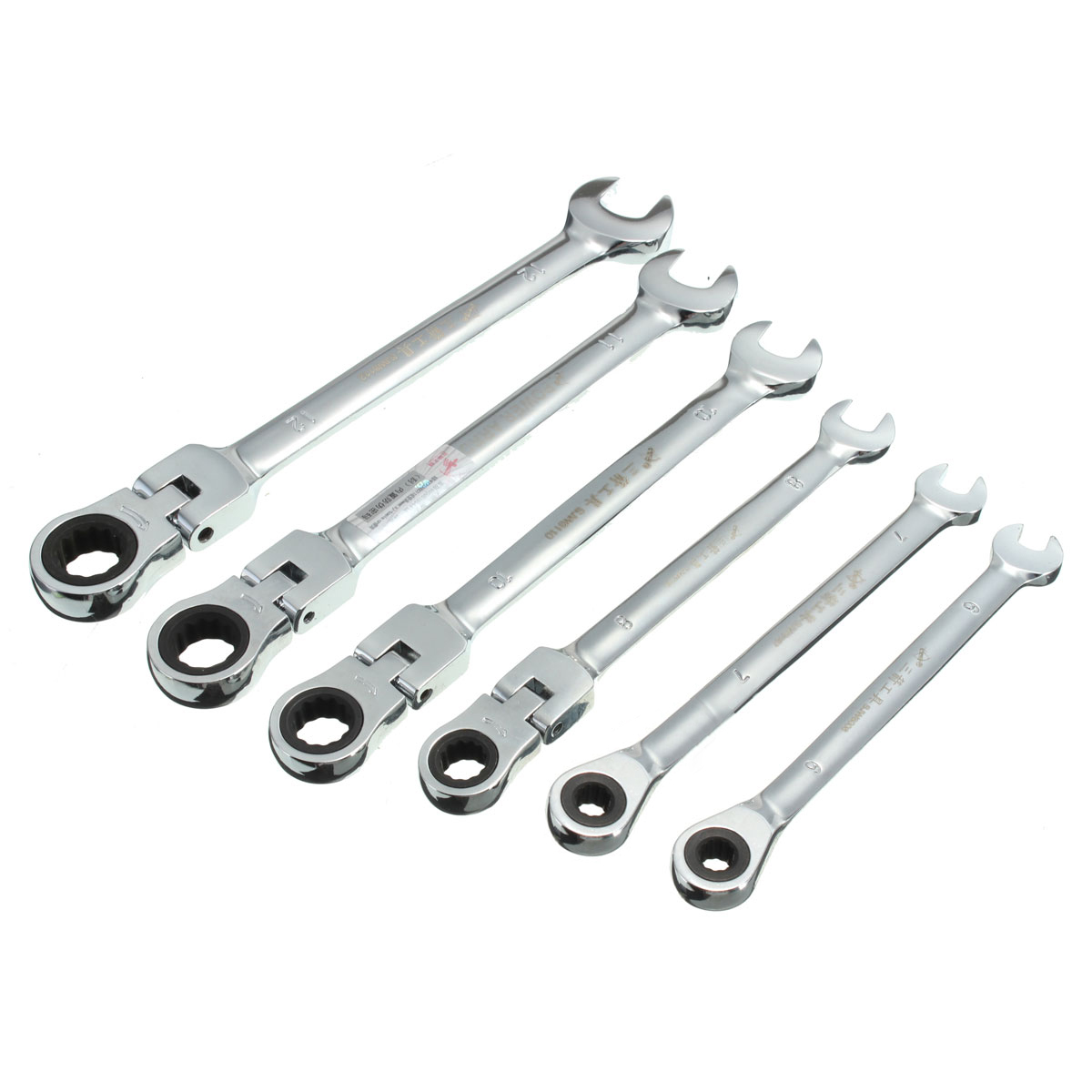 DANIU-Flexible-Pivoting-Head-Ratchet-Combination-Spanner-Wrench-Garage-Metric-Tool-6-Size-1191093-9