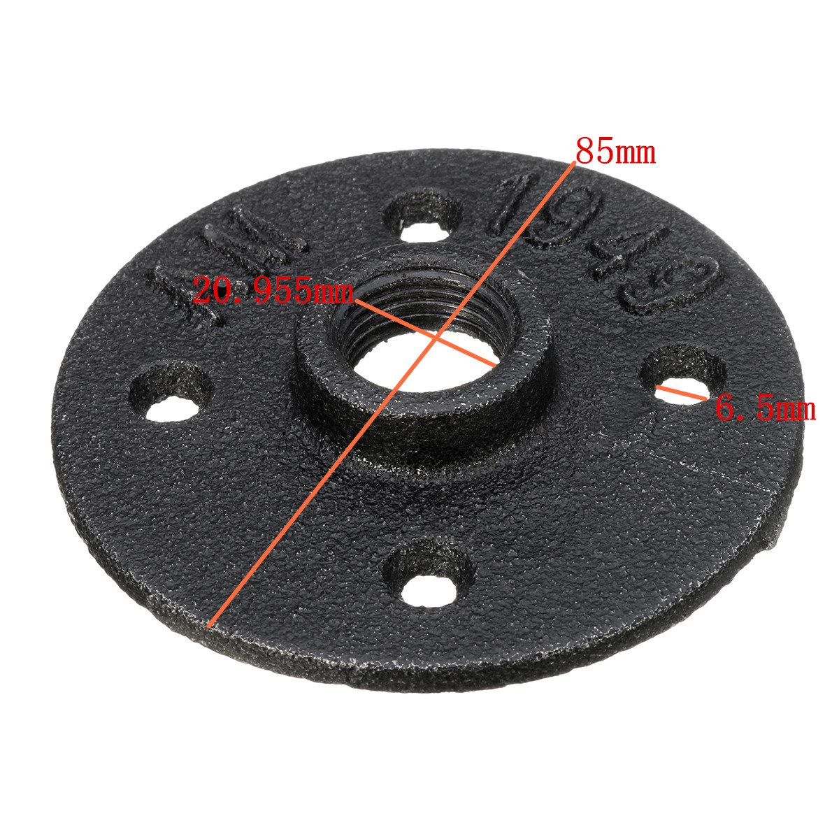 DN-152025-Black-Flange-Iron-Pipe-Floor-Fitting-Plumbing-Threaded-Four-Holes-Flange-1427822-5