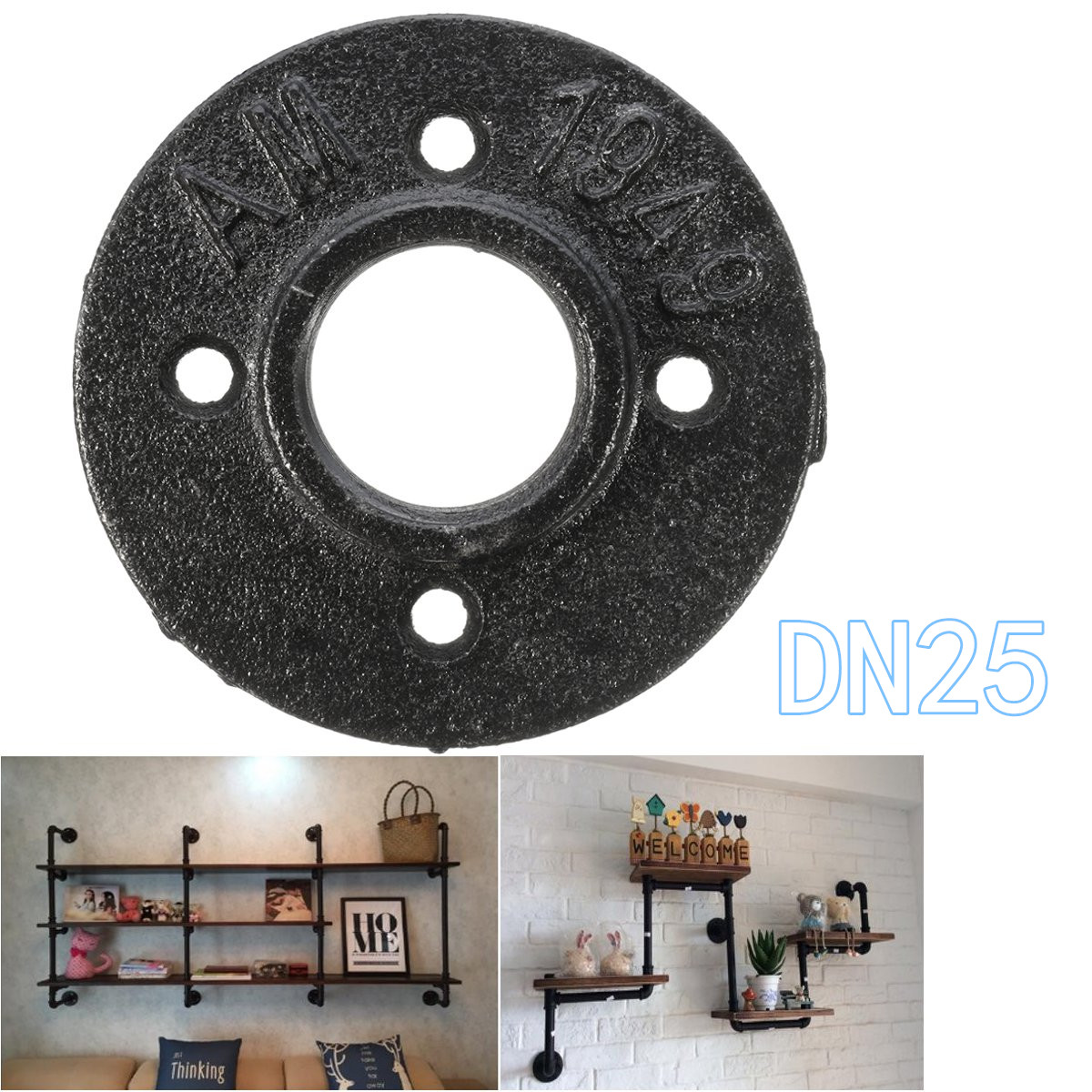 DN-152025-Black-Flange-Iron-Pipe-Floor-Fitting-Plumbing-Threaded-Four-Holes-Flange-1427822-10