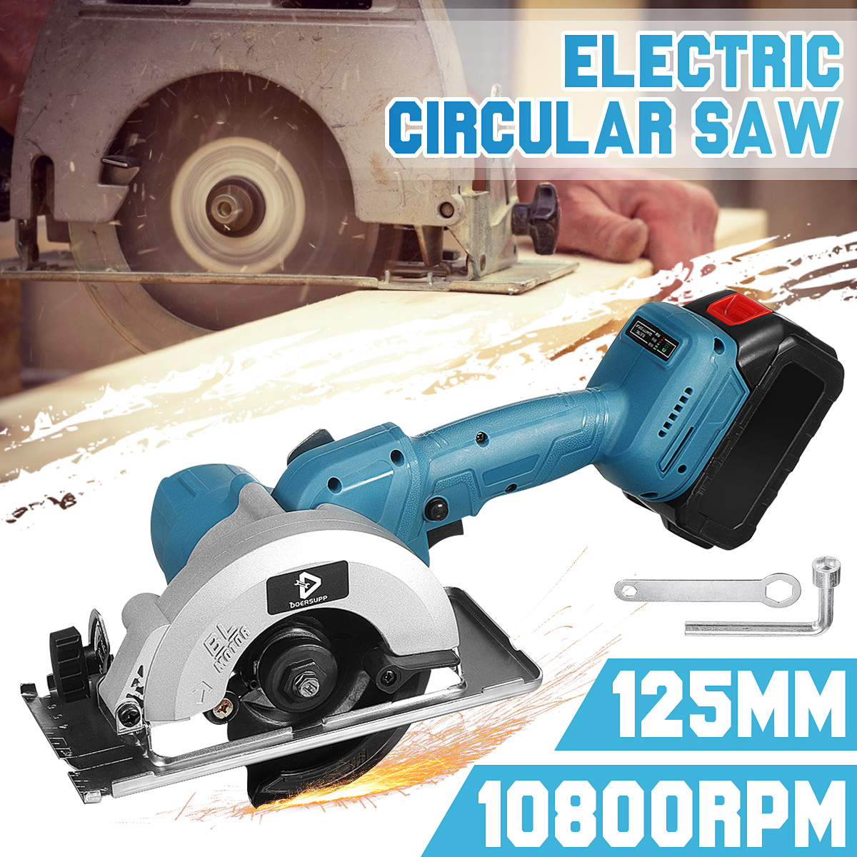 Doersupp-21V-Cordless-Electric-Circular-Saw-125MM-10800RPM-Brushless-Electric-Saw-W-None12-Battery-F-1861812-2