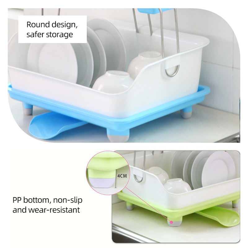 Double-Layer-Dish-Drying-Storage-Drain-Rack-Kitchen-Shelf-Tableware-Holder-1626061-10