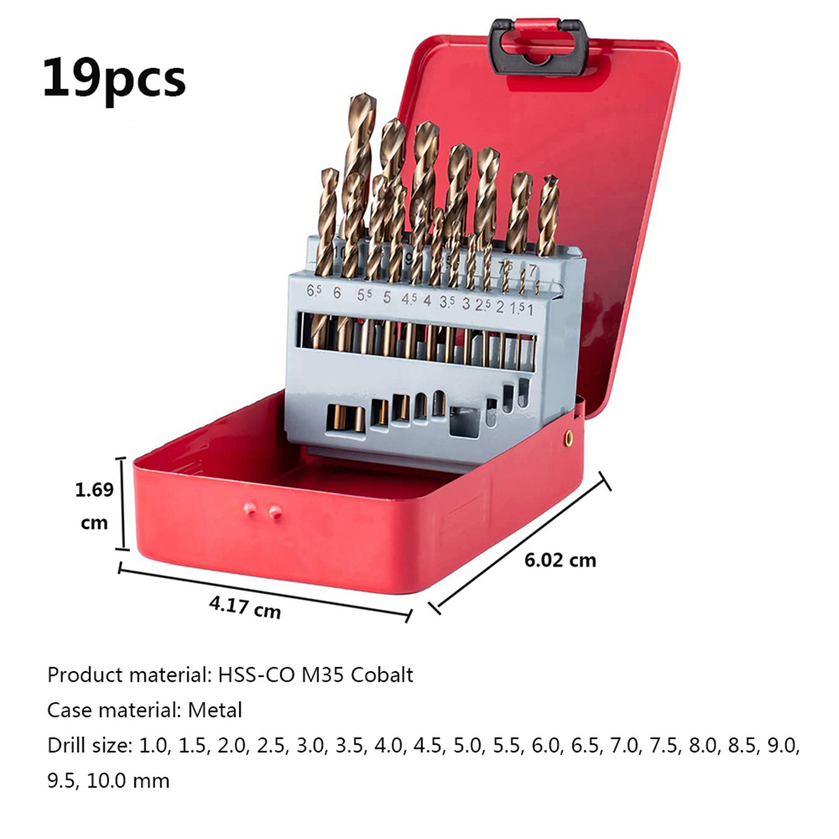 Drillpro-131925-PCS-HSS-1-13mm-Drillpro-M35-Bit-Set-Cobalt-Twist-Drill-Bit-1940712-7
