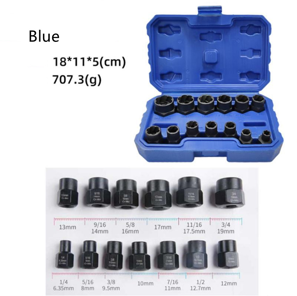 Drillpro-13pcs-Impact-Damaged-Bolt-Nut-Screw-Remover-Extractor-Socket-Tool-Kit-Removal-Set-Bolt-Nut--1921923-5