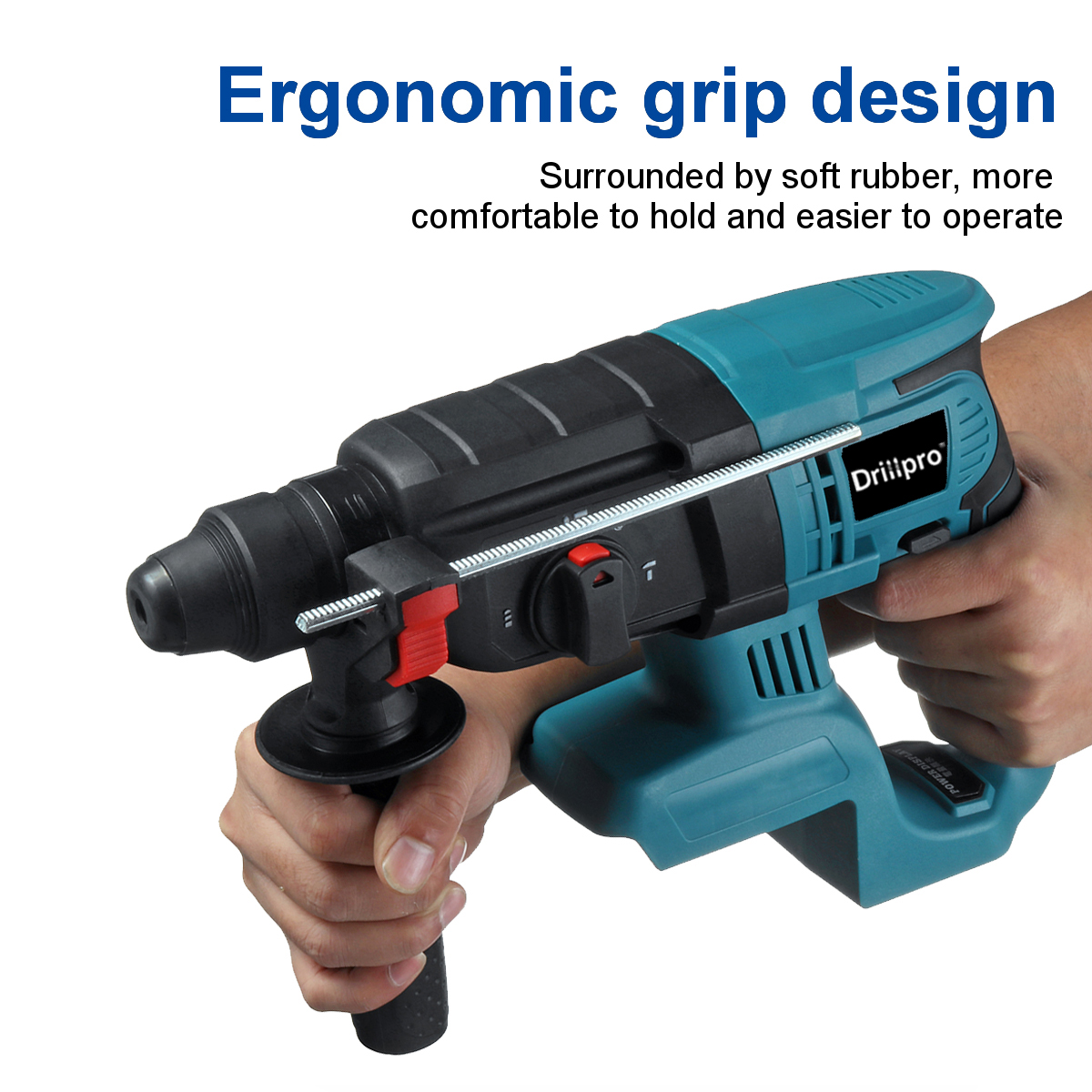 Drillpro-27mm-Brushless-Electric-Hammer-Rotary-Hammers-Multifunctional-Industrial-Grade-Concrete-Lit-1614390-3