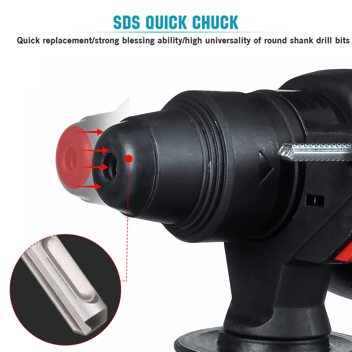 Drillpro-27mm-Brushless-Electric-Hammer-Rotary-Hammers-Multifunctional-Industrial-Grade-Concrete-Lit-1614390-9