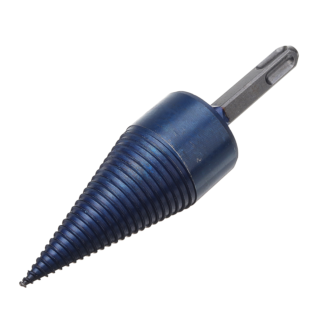 Drillpro-3242mm-Nano-Blue-Coated-HSS-RoundSquareHex-Shank-Firewood-Drill-Bit-Splitter-Wood-Split-Con-1789178-3
