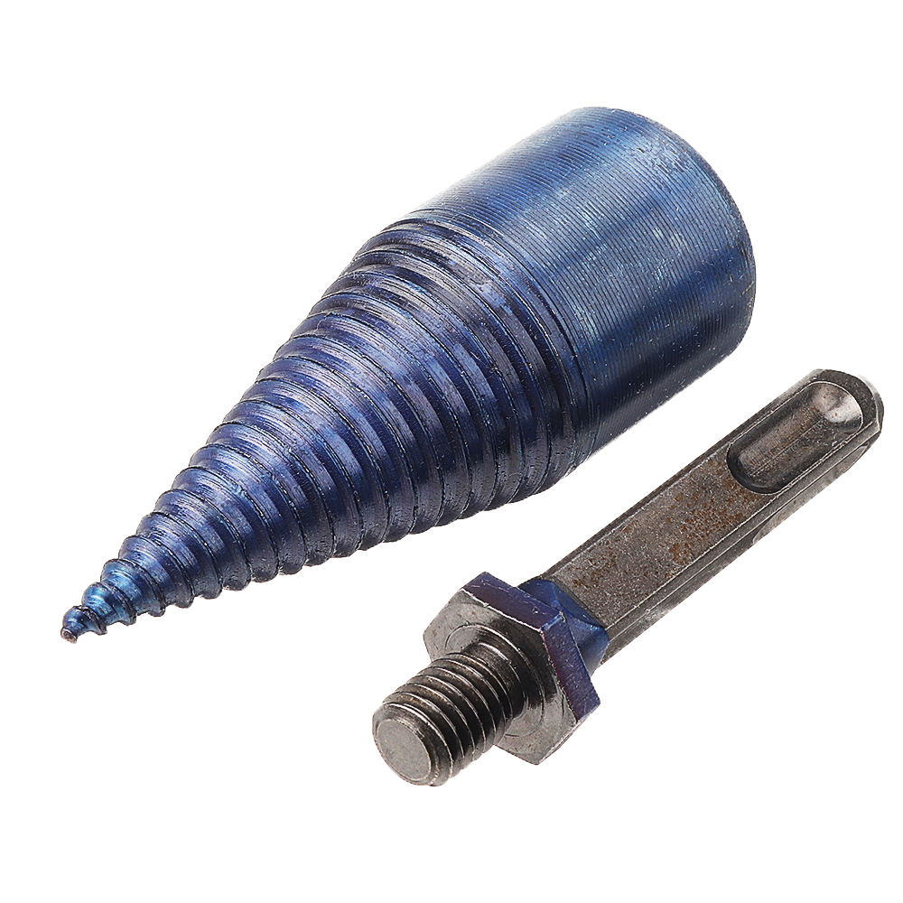 Drillpro-3242mm-Nano-Blue-Coated-HSS-RoundSquareHex-Shank-Firewood-Drill-Bit-Splitter-Wood-Split-Con-1789178-6