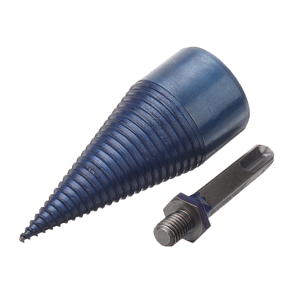 Drillpro-3242mm-Nano-Blue-Coated-HSS-RoundSquareHex-Shank-Firewood-Drill-Bit-Splitter-Wood-Split-Con-1789178-7