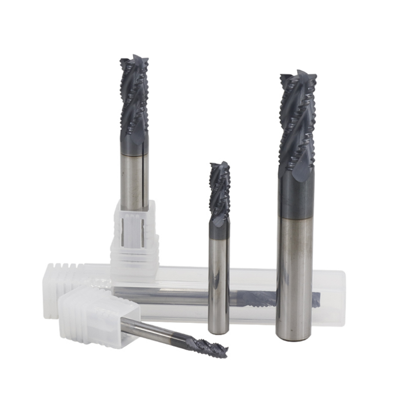 Drillpro-4681012mm-Tungsten-Carbide-HRC55-Roughing-End-Mill-4-Flute-Spiral-CNC-Router-Bit-TiAIN-Coat-1719172-4