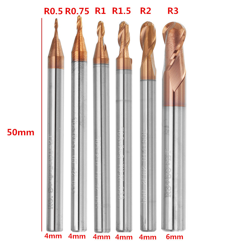 Drillpro-R05-3mm-2-Flutes-Ball-Nose-HRC58-AlTiN-Coating-End-Mill-Cutter-Tungsten-Carbide-CNC-Tool-1235811-1