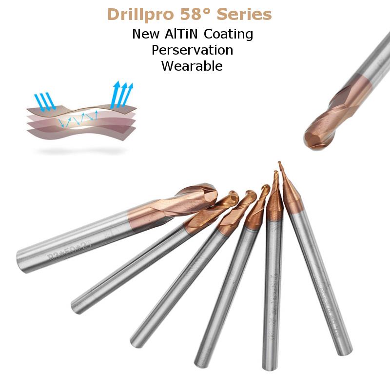 Drillpro-R05-3mm-2-Flutes-Ball-Nose-HRC58-AlTiN-Coating-End-Mill-Cutter-Tungsten-Carbide-CNC-Tool-1235811-4