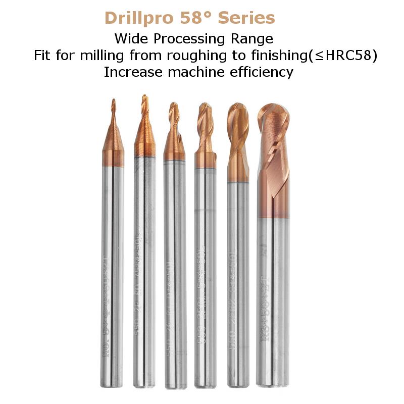 Drillpro-R05-3mm-2-Flutes-Ball-Nose-HRC58-AlTiN-Coating-End-Mill-Cutter-Tungsten-Carbide-CNC-Tool-1235811-5