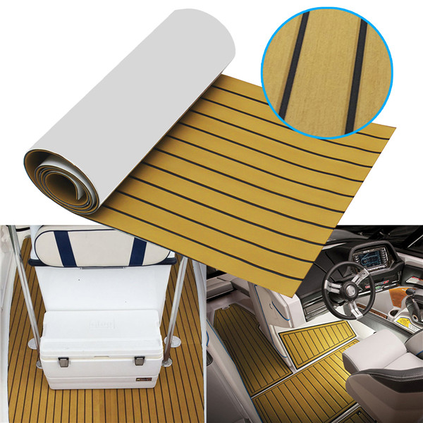 EVA-Foam-Deep-Yellow-With-Black-Strip-Boat-Flooring-Faux-Teak-Decking-Sheet-Pad-1272489-8