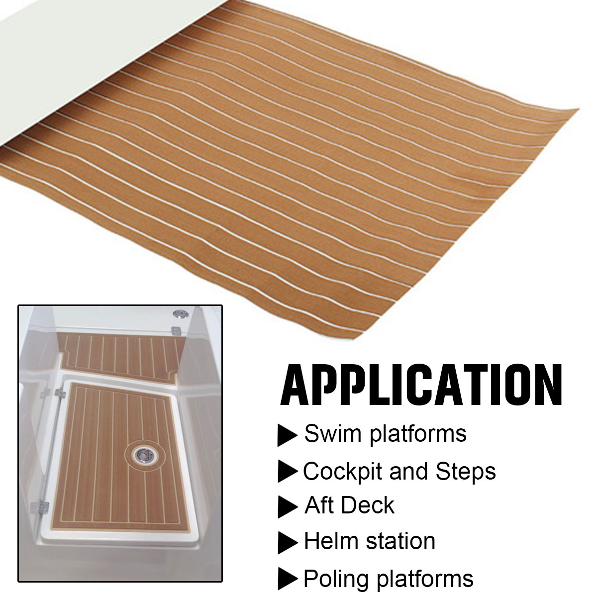 Eluto-2400x900x6mm-EVA-Foam-Light-Brown-Boat-Flooring-Faux-Teak-Decking-Sheet-Pad-1159706-5