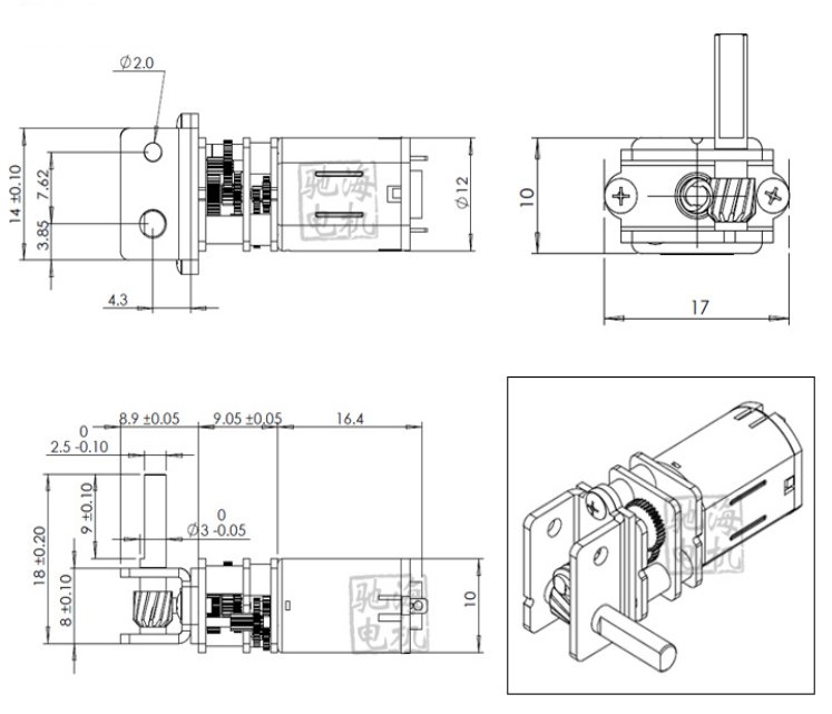 GM12-N20VA-DC-6V-18rpm-Worm-Gear-Motor-Gear-Box-Worm-Reducer-Electric-Motor-1959900-6
