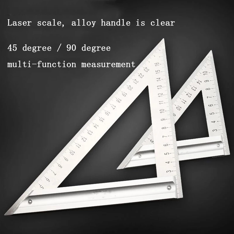 Greener-90-Degree-Square-Ruler-Triangle-Ruler-Stainless-Steel-Multi-Function-Triangle-Board-Woodwork-1821444-2