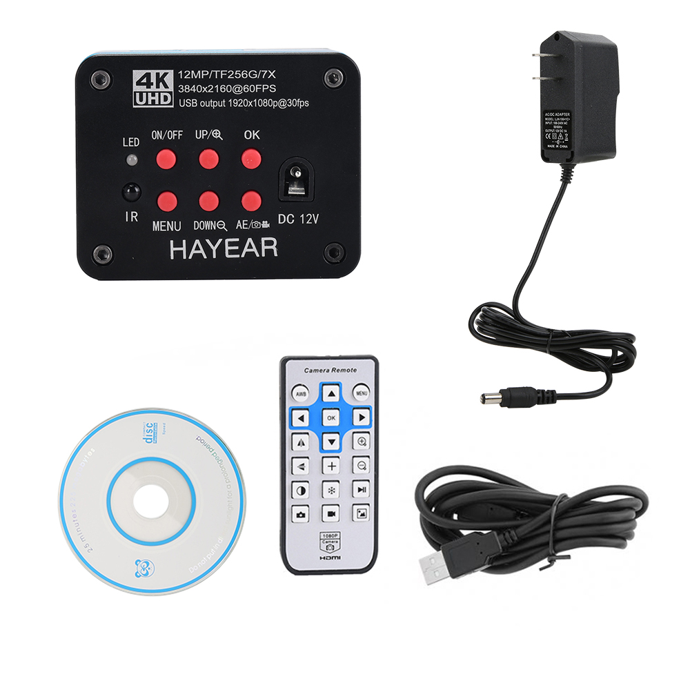 HAYEAR-4K-Industrial-Microscope-Camera-HDMI-USB-Outputs-180X-C-mount-Lens-144-LED-Light-Big-Boom-for-1955088-8