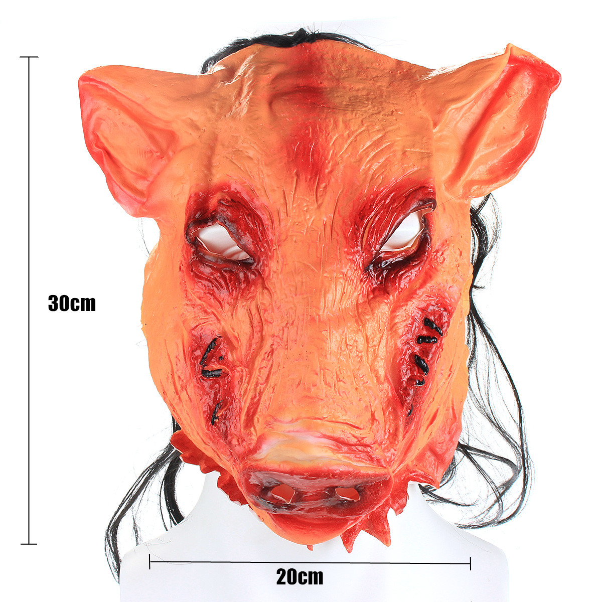 Halloween-Creepy-Animal-Prop-Latex-Party-Unisex-Scary-Pig-Head-Mask-With-Hair-Cosplay-1571650-7