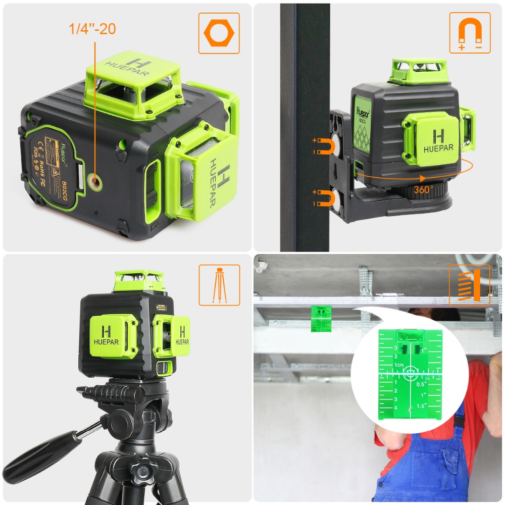 Huepar-B03CG-3D-Cross-Line-Self-leveling-Laser-Level-12-lines-Green-Beam-Li-ion-Battery-with-Type-C--1861388-9