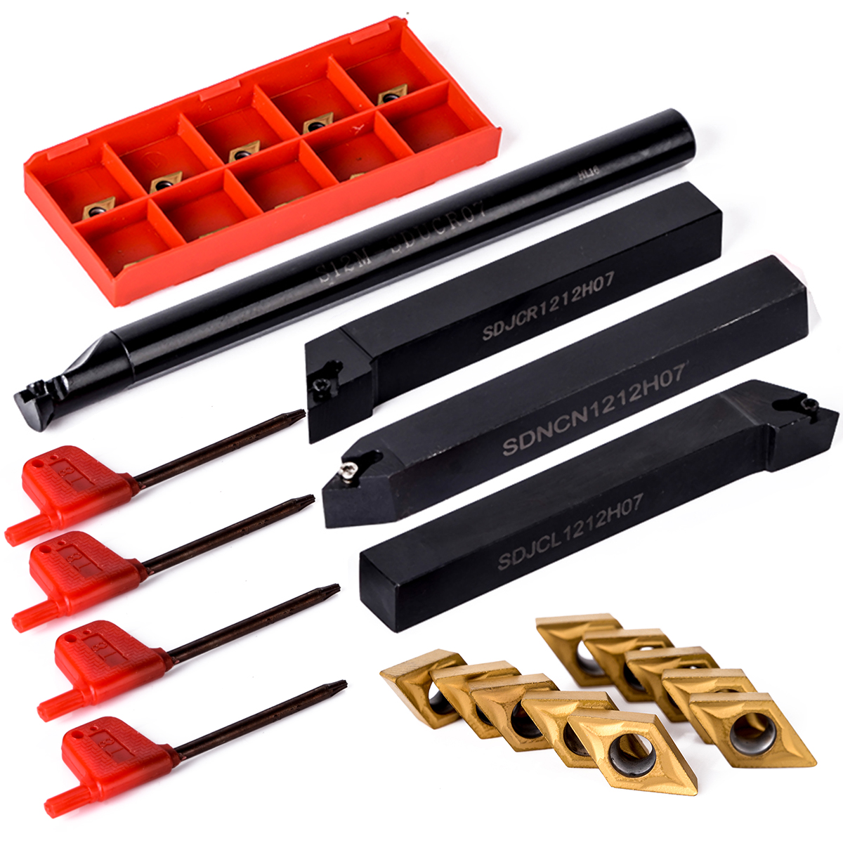 Machifit-10pcs-DCMT070204-Carbide-Inserts-with-4pcs-12mm-Lathe-Boring-Bar-Turning-Tool-Holder-1363771-1